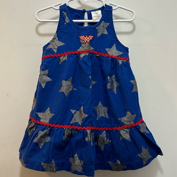 Hanna Andersson Other - Hanna Anderson & Wonder Woman dress size 3. Red, blue & silver sparkly stars